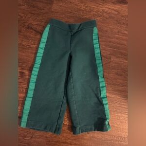 Janie and Jack Green Sweatpants with Side Stripes kids size 4